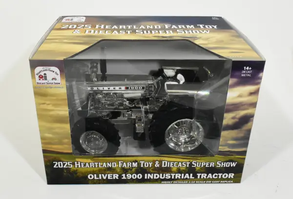 1/16 Oliver 1900 Industrial Tractor, 2025 Heartland Toy Show, Gold