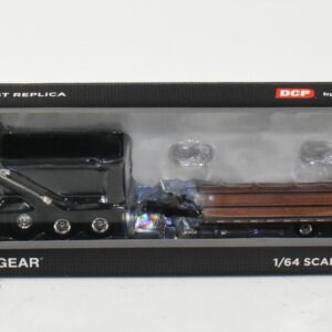 1/64 Black White Western Star 49x Dump Truck With Beavertail Tag Trailer, DCP