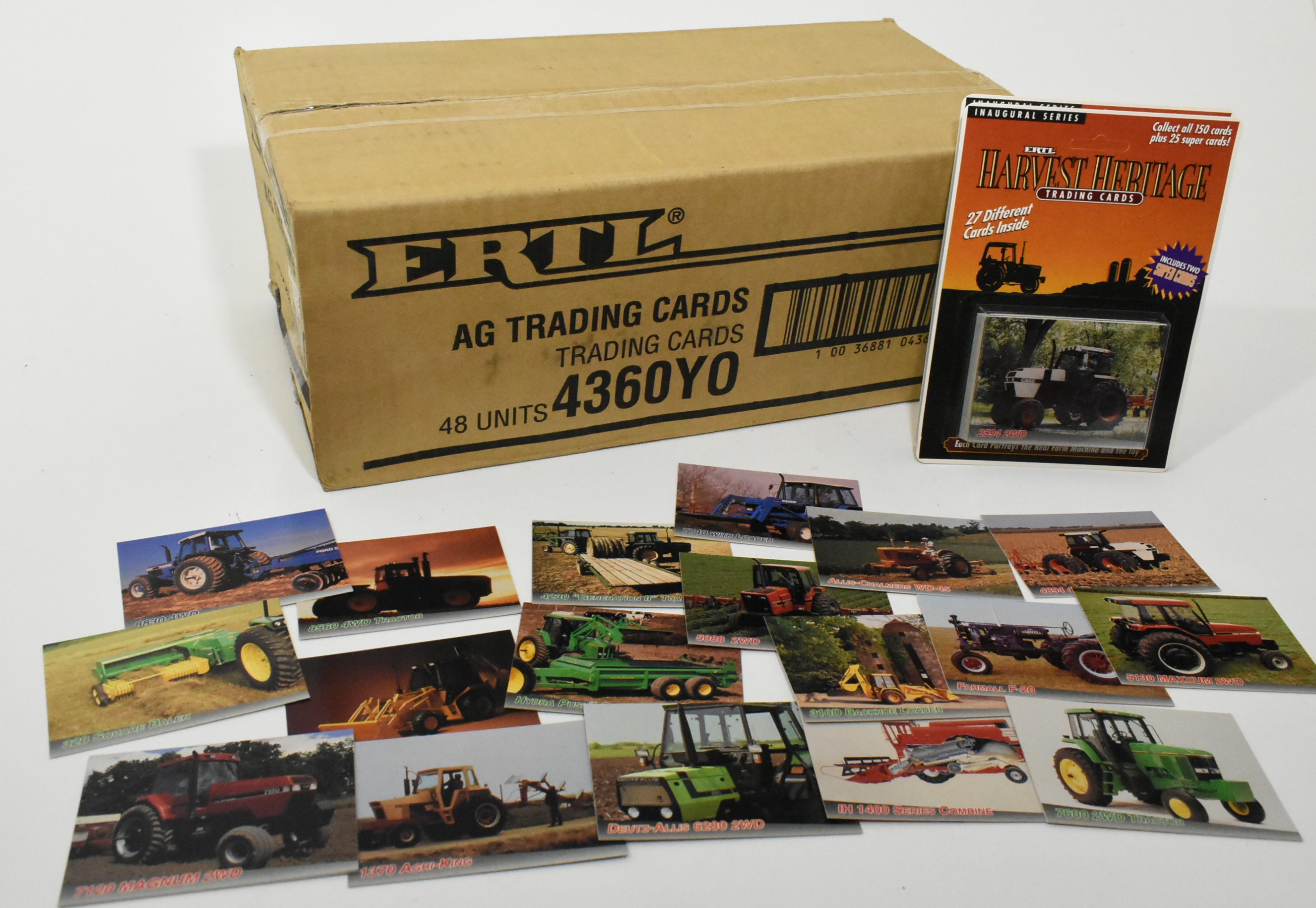 Sealed Case 48 Packages of Ertl Harvest Heritage Trading Cards