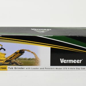 1/50 Vermeer TG7000 Tub Grinder With Loader & Peterbilt Model 379 4-Axle Day Cab, Yellow