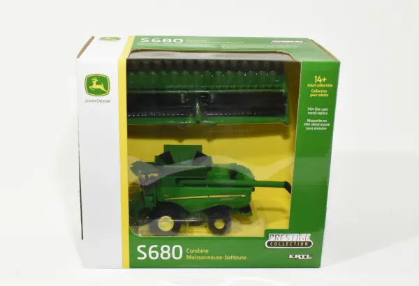 1/64 John Deere S680 Combine With Duals, Corn & Grain Head