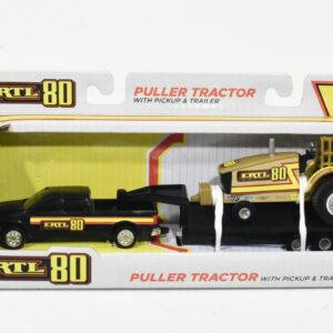 1/64 Ertl 80th Anniversary Pulling Tractor, Truck & Trailer Set With Gold Chaser Tractor
