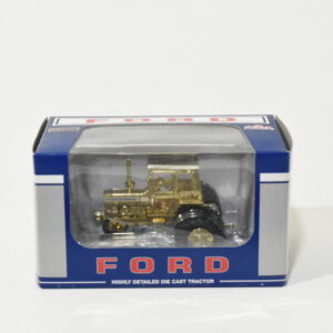 1/64 Toy Tractor Times Ford 9000 Wide Front Tactor With Cab and Duals, Gold