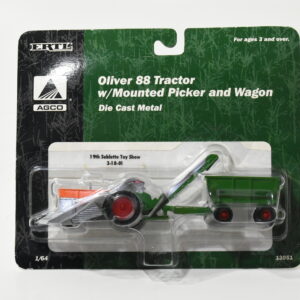 1/64 Oliver 88 Tractor With Corn Picker & Wagon, 2001 Sublette Toy Show