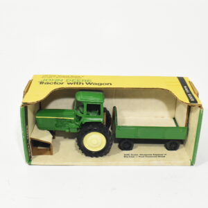 Vintage 1/32 John Deere 4430 Tractor With Narrow Front & Wagon Set
