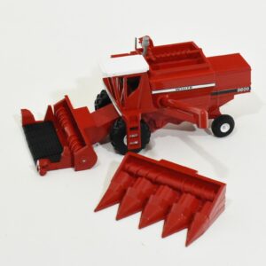 1/64 Scratch Built White 8600 Combine With 4 Row Corn & Pickup Head