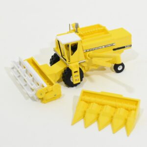 1/64 Scratch Built Yellow Minneapolis Moline 5297 Combine With Corn & Grain Head