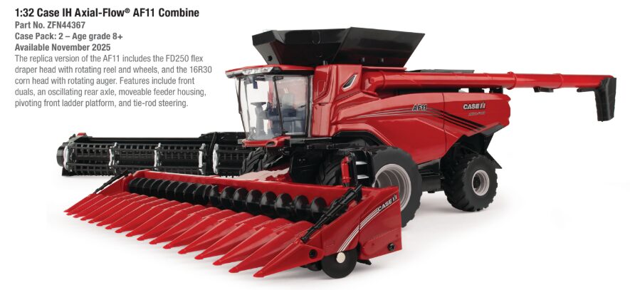 1/32 Case IH AF11 Combine With Duals, Draper Head 16 Row Corn Head, Non  Detailed Version