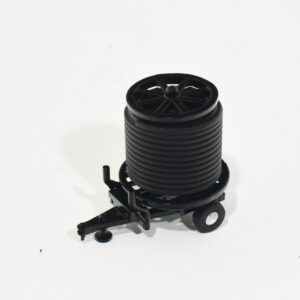 1/64 Scratch Built Field Tile Stringer Trailer With Tile Roll, Black