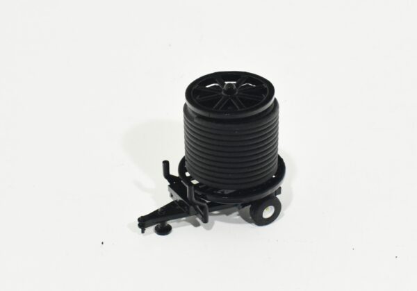 1/64 Scratch Built Field Tile Stringer Trailer With Tile Roll, Black