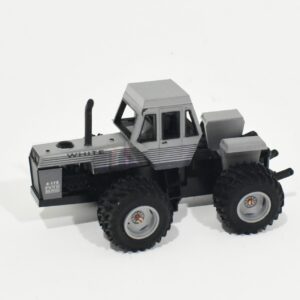 1/64 Scratch Built White 4-175 4wd Tractor With Duals, Silver Stripe Decal
