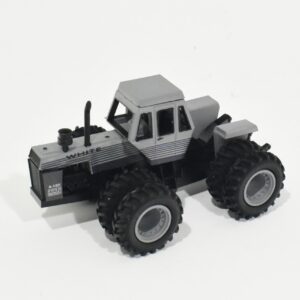 1/64 Scratch Built White 4-180 4wd Tractor With Duals, Silver Stripe Decal