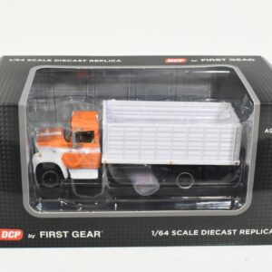 1/64 International Loadstar Single Axle Grain Truck With Orange & White Cab, DCP