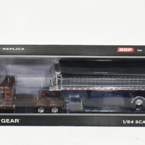 1/64 Brown Kenworth W900L Semi With Chrome Mac Coal Dump Trailer, DCP