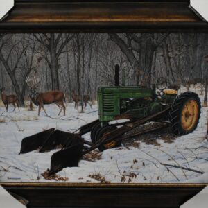 John Deere Tractor With Loader, Framed Print 28" x 38"