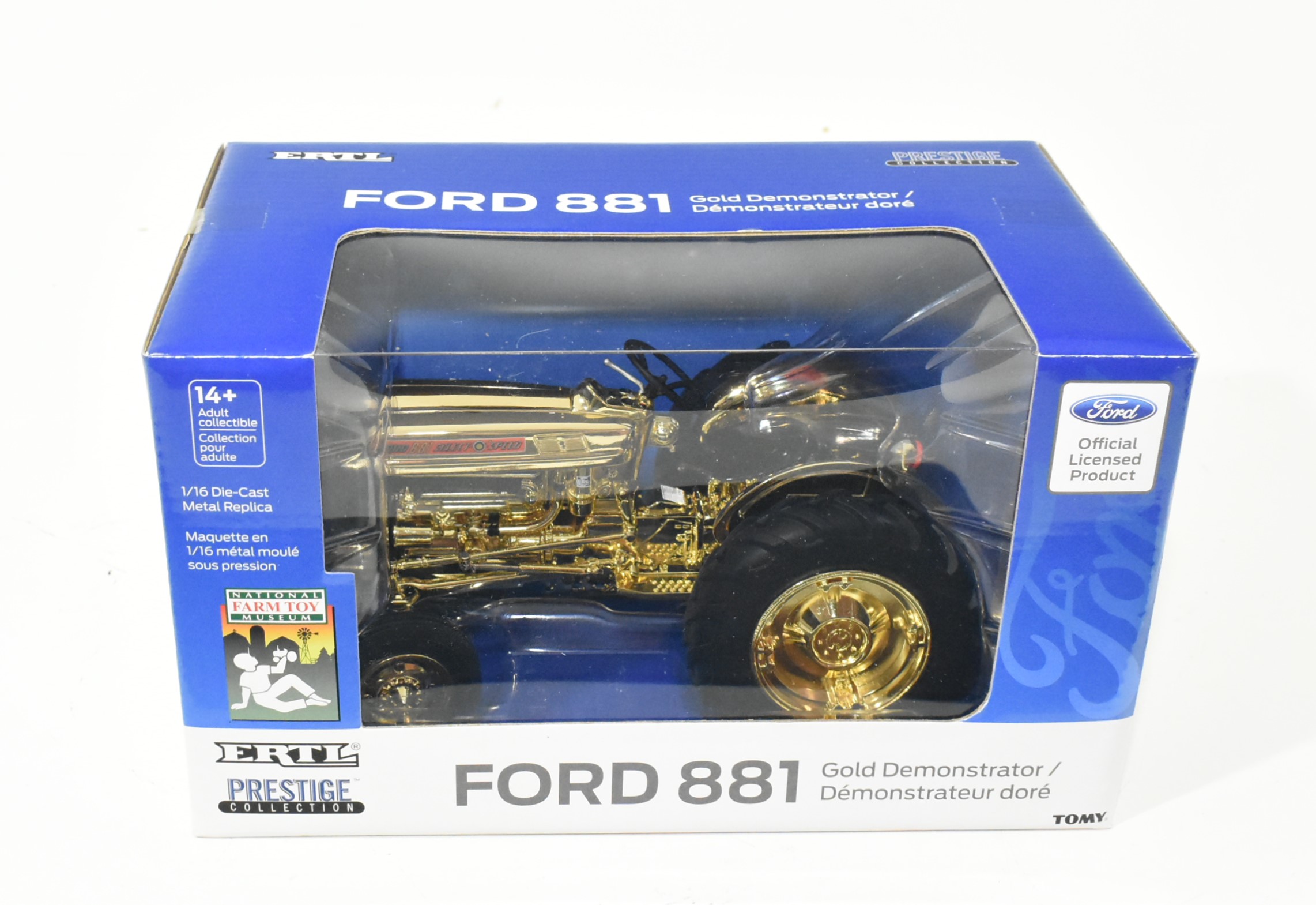 1/16 Ford 881 Gold Demonstrator Tractor, National Farm Toy Museum