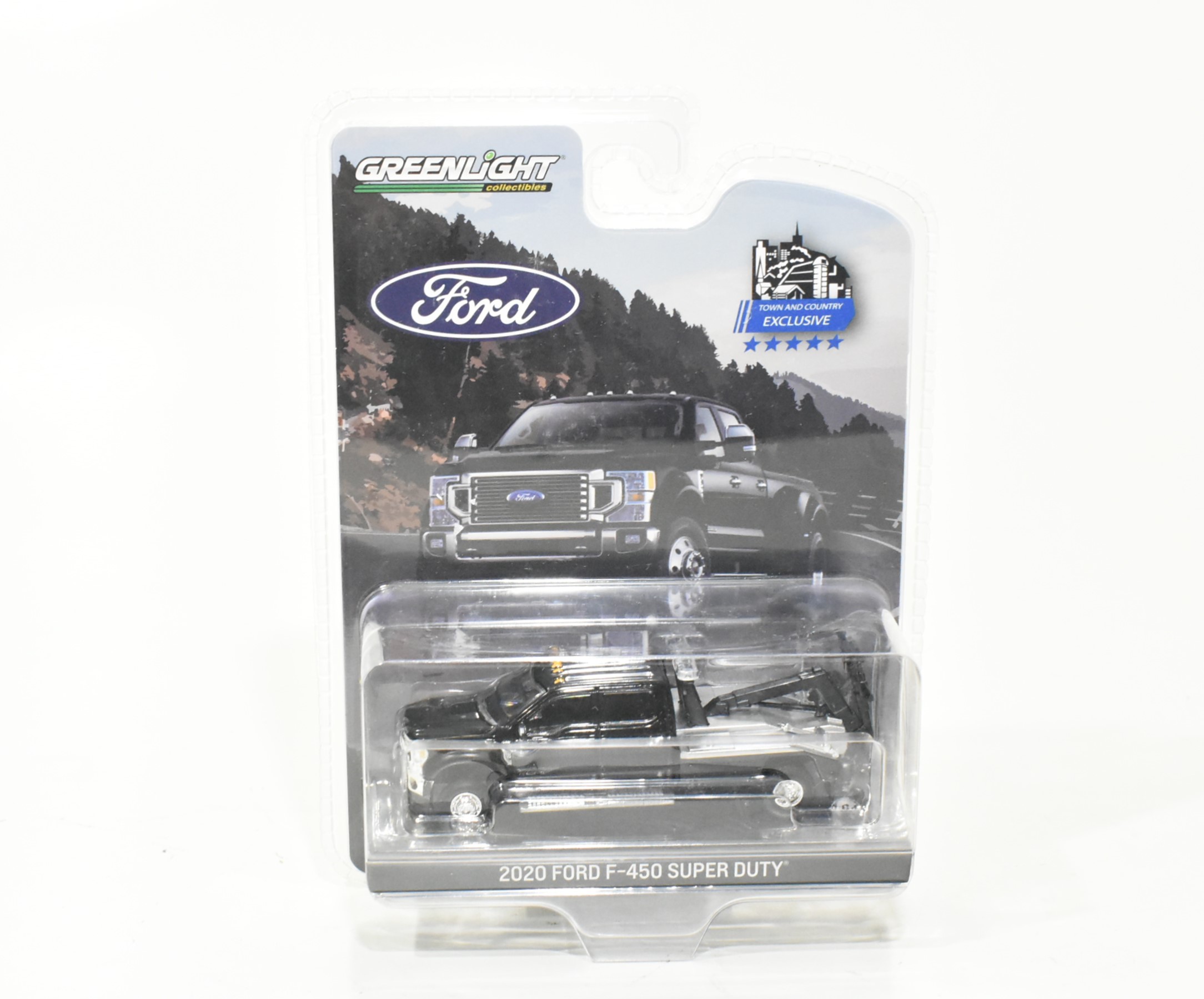 1/64 2020 Ford F-450 Platinum Super Duty Dually Tow Truck, Black