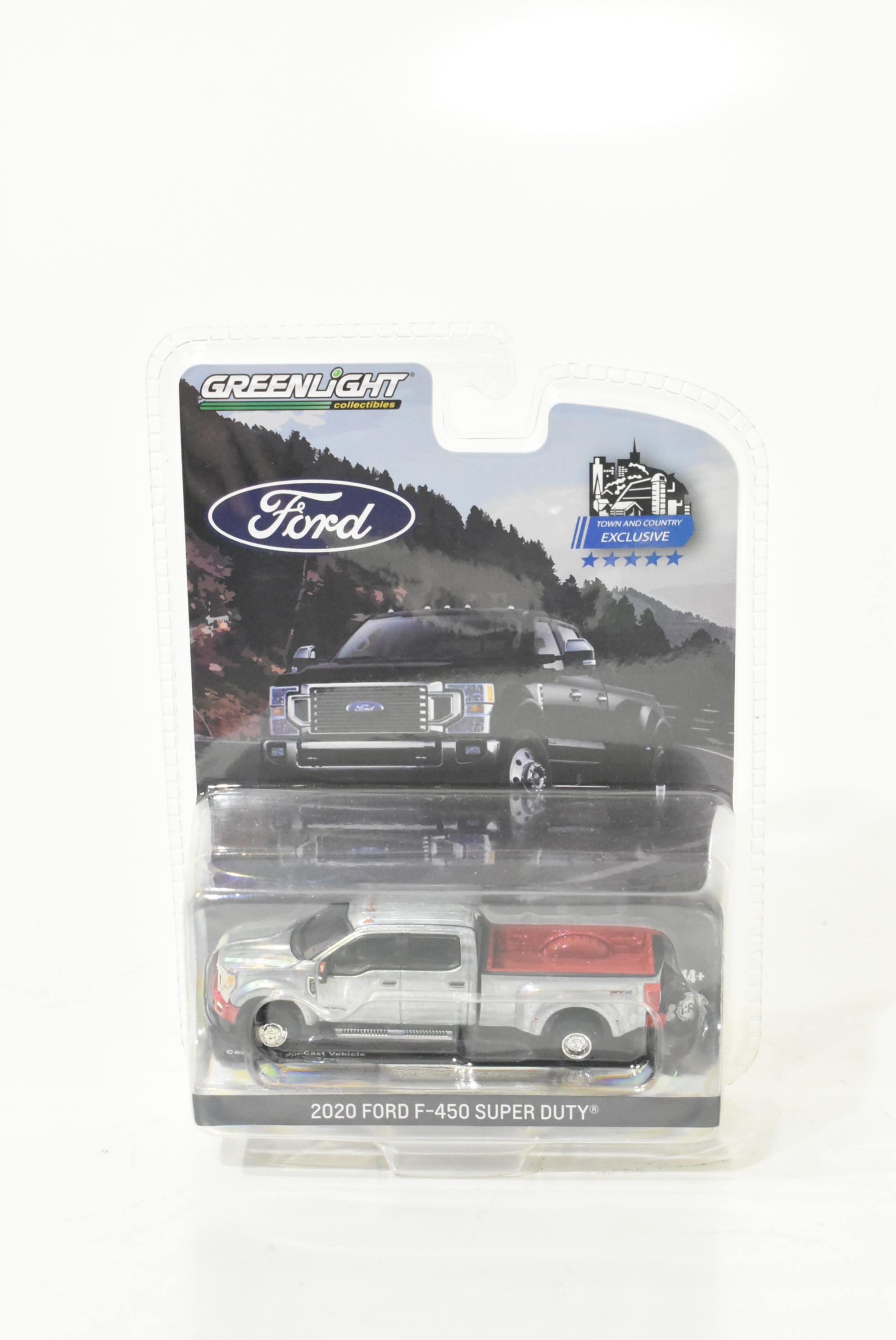 1/64 2020 Ford F-450 Platinum Super Duty Dually Pickup Truck, Red Green Machine