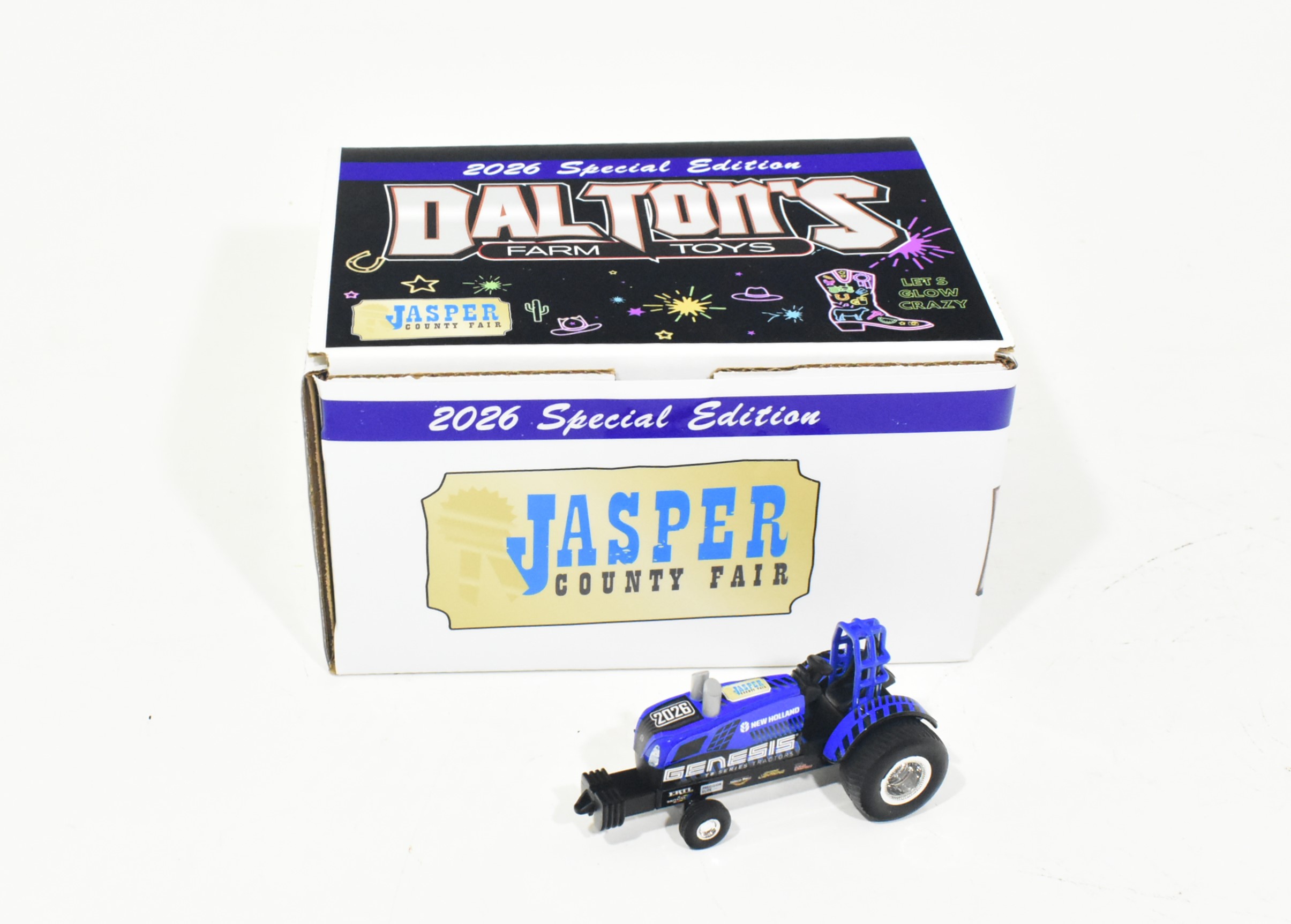 1/64 New Holland Genesis T8 Series Pulling Tractor, 2026 Jasper County Fair