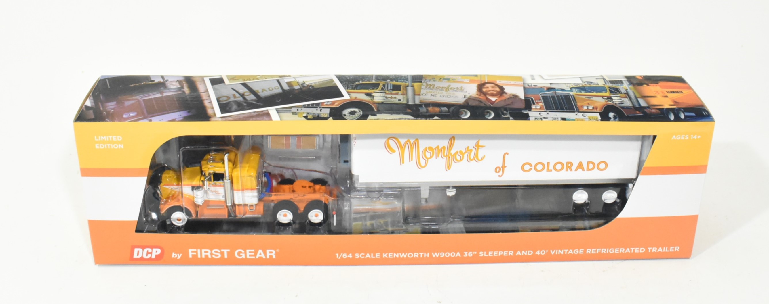 1/64 Kenworth W900A With Vintage Reefer Trailer, Monfort of
