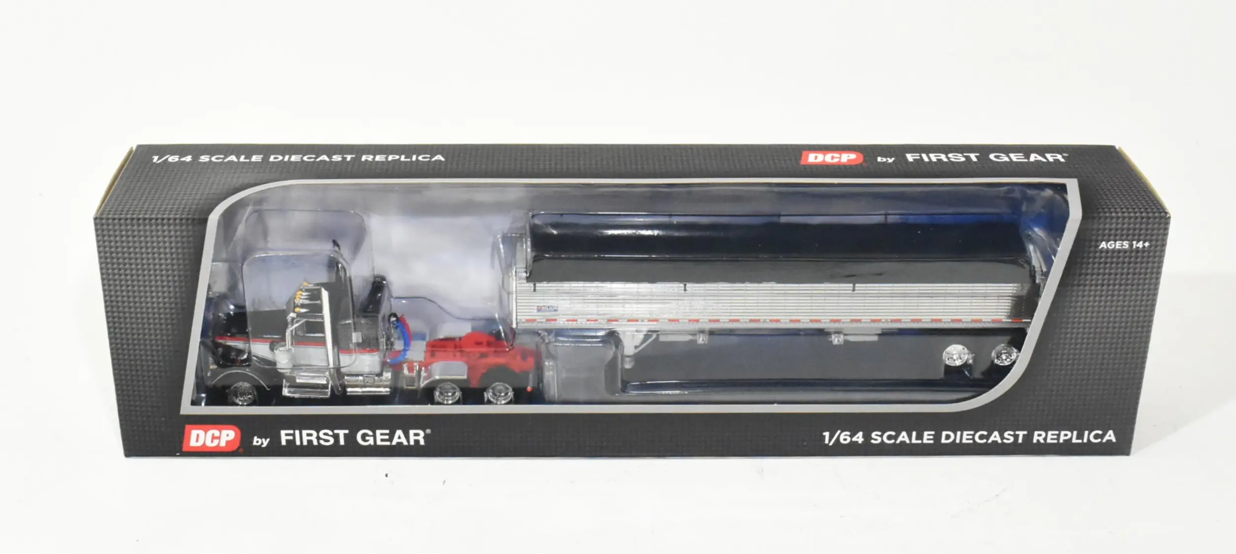 ティダストーン　アメトリンデザブレ　16位 1/64 Red & Gray Kenworth W900A With 43ft Wilson Pacesetter Grain