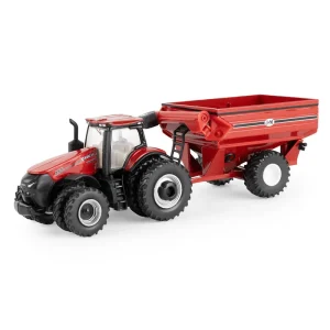 1/64 Case IH Magnum 355 Tractor With J&M Grain Cart Auger Wagon