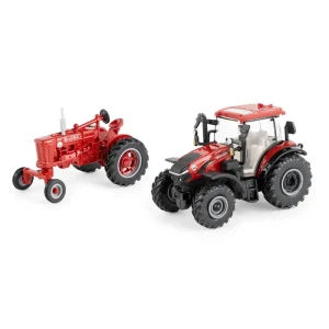 1/64 Case IH 2 Piece Set With 120M Tractor & Super M Wide Front, 75th Anniversary Of Super M